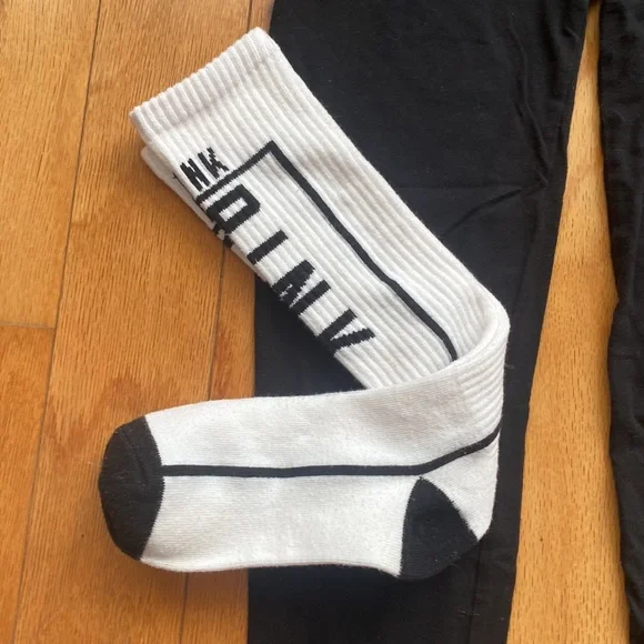 Victoria’s Secret PINK nation black xs leggings and socks - Picture 3 of 7